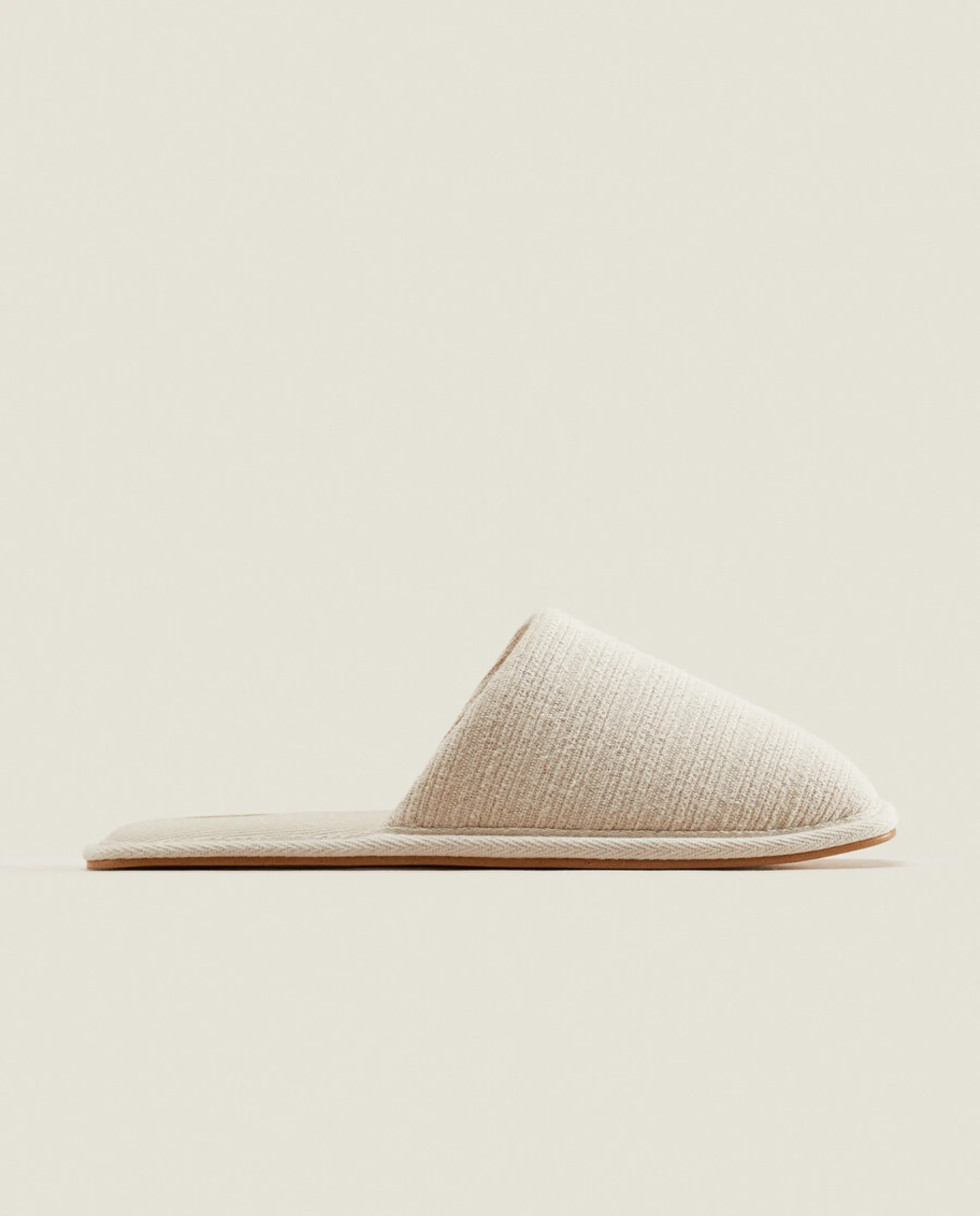ZARA Home Square Toe Fabric Slippers