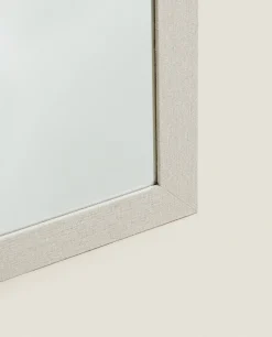 ZARA Home Square Wall Mirror With Linen Frame