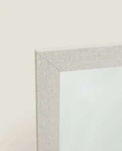ZARA Home Square Wall Mirror With Linen Frame