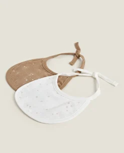 ZARA Home Star Print Muslin Bibs (Set Of 2)