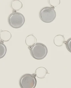 ZARA Home Steel Wine Glass Charms (Set Of 6)