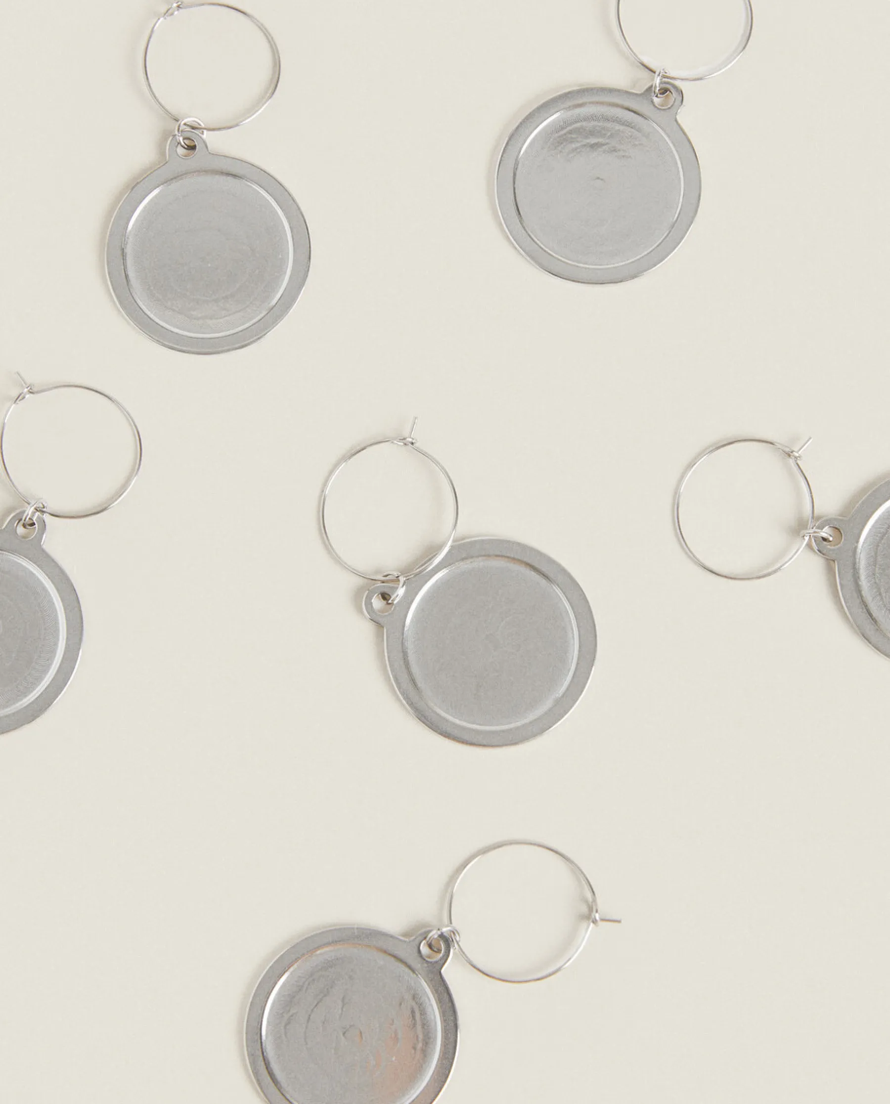 ZARA Home Steel Wine Glass Charms (Set Of 6)