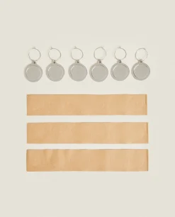 ZARA Home Steel Wine Glass Charms (Set Of 6)