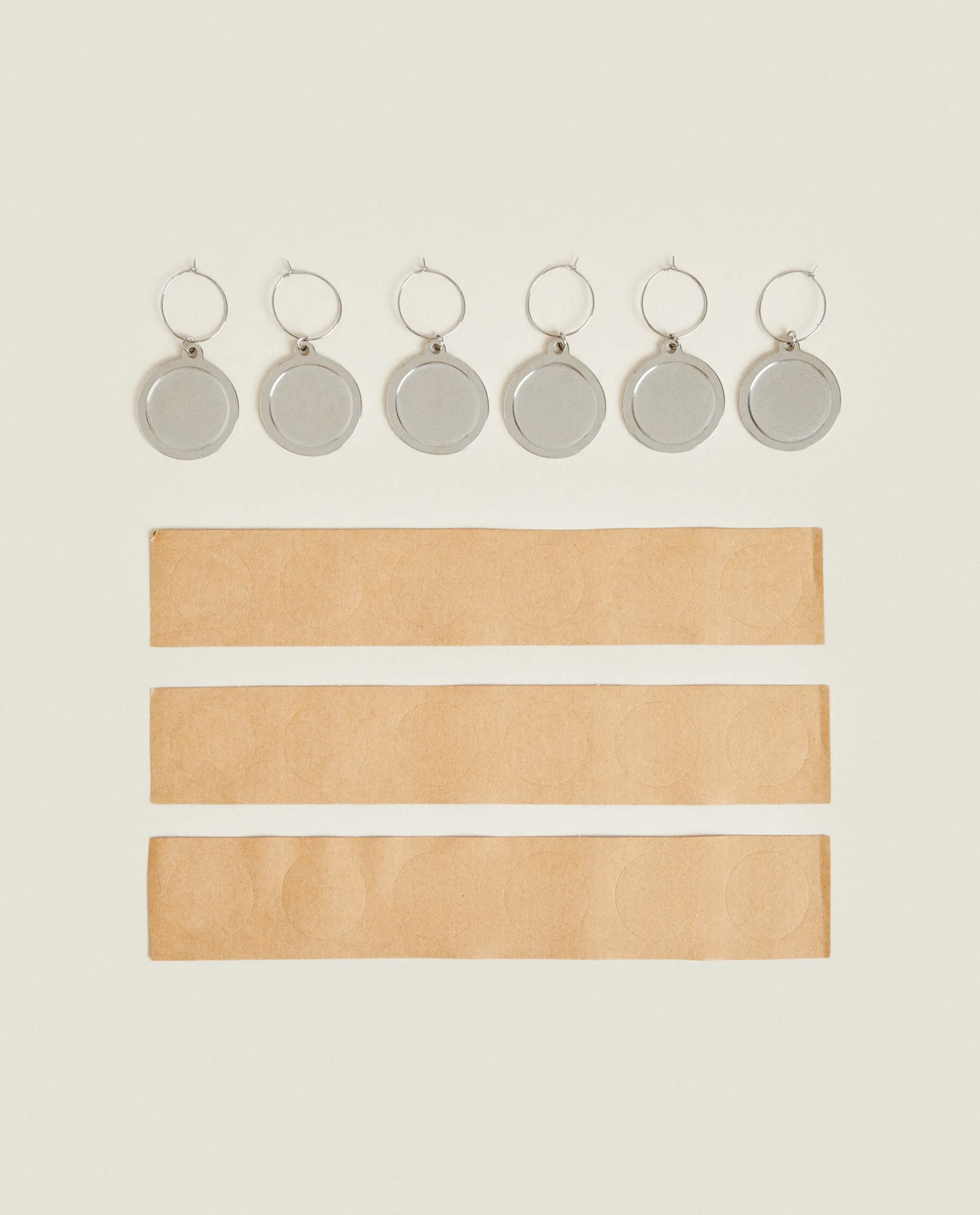 ZARA Home Steel Wine Glass Charms (Set Of 6)