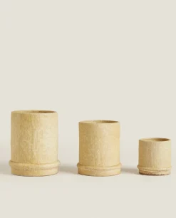 ZARA Home Stoneware Flowerpot