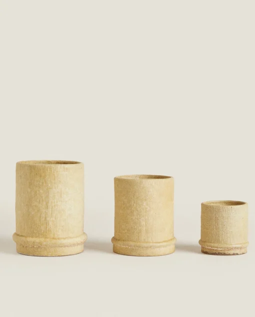 ZARA Home Stoneware Flowerpot
