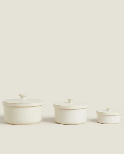 ZARA Home Stoneware Jar With Lid