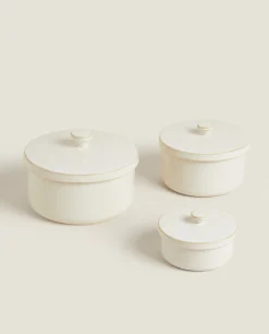 ZARA Home Stoneware Jar With Lid
