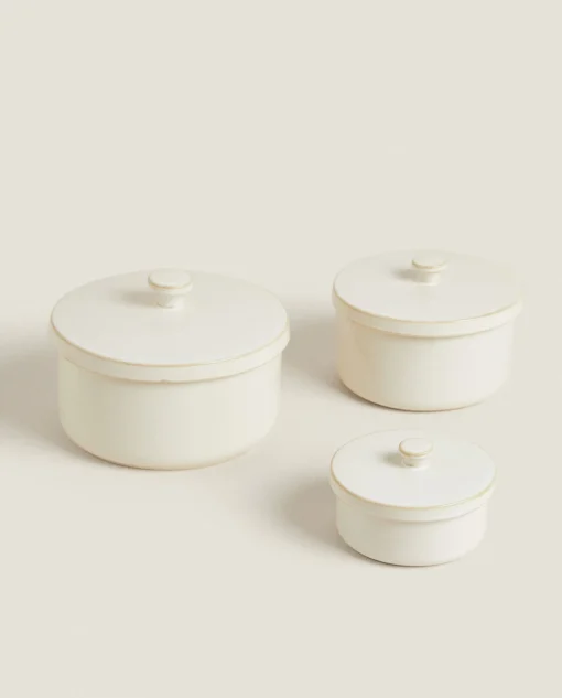 ZARA Home Stoneware Jar With Lid