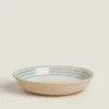 ZARA Home Stoneware Soup Plate With Lines