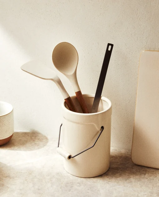 ZARA Home Stoneware Utensil Holder