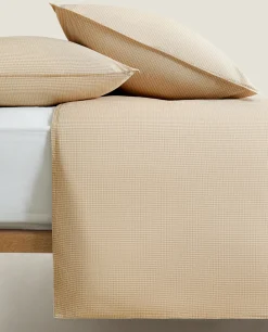 ZARA Home Striped Cotton Duvet Cover