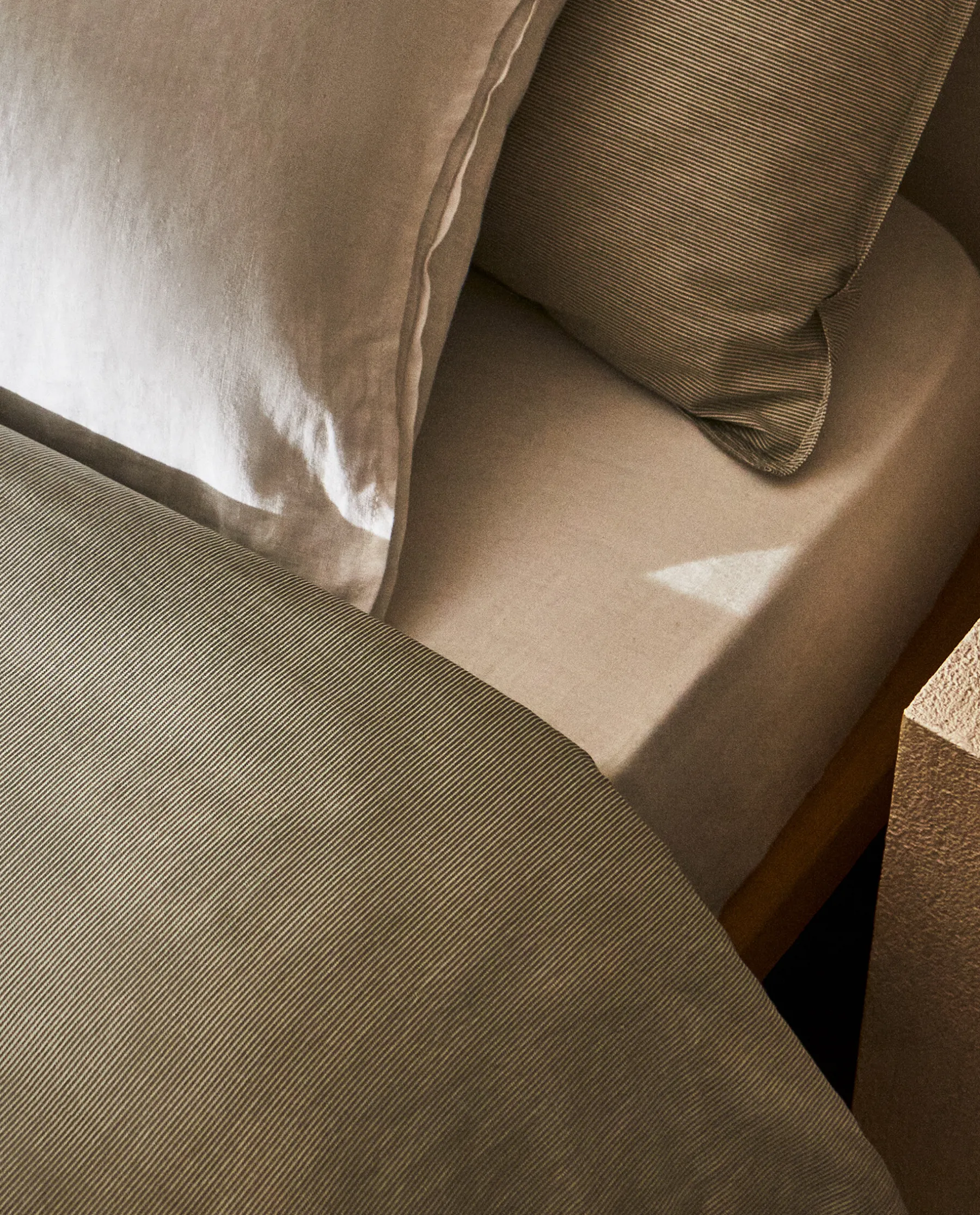 ZARA Home Striped Cotton Duvet Cover