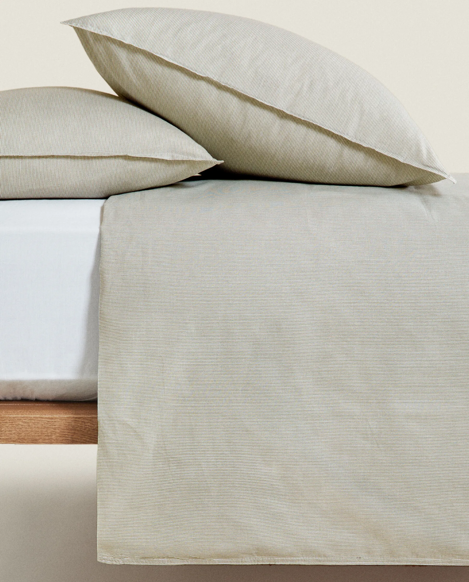 ZARA Home Striped Cotton Duvet Cover