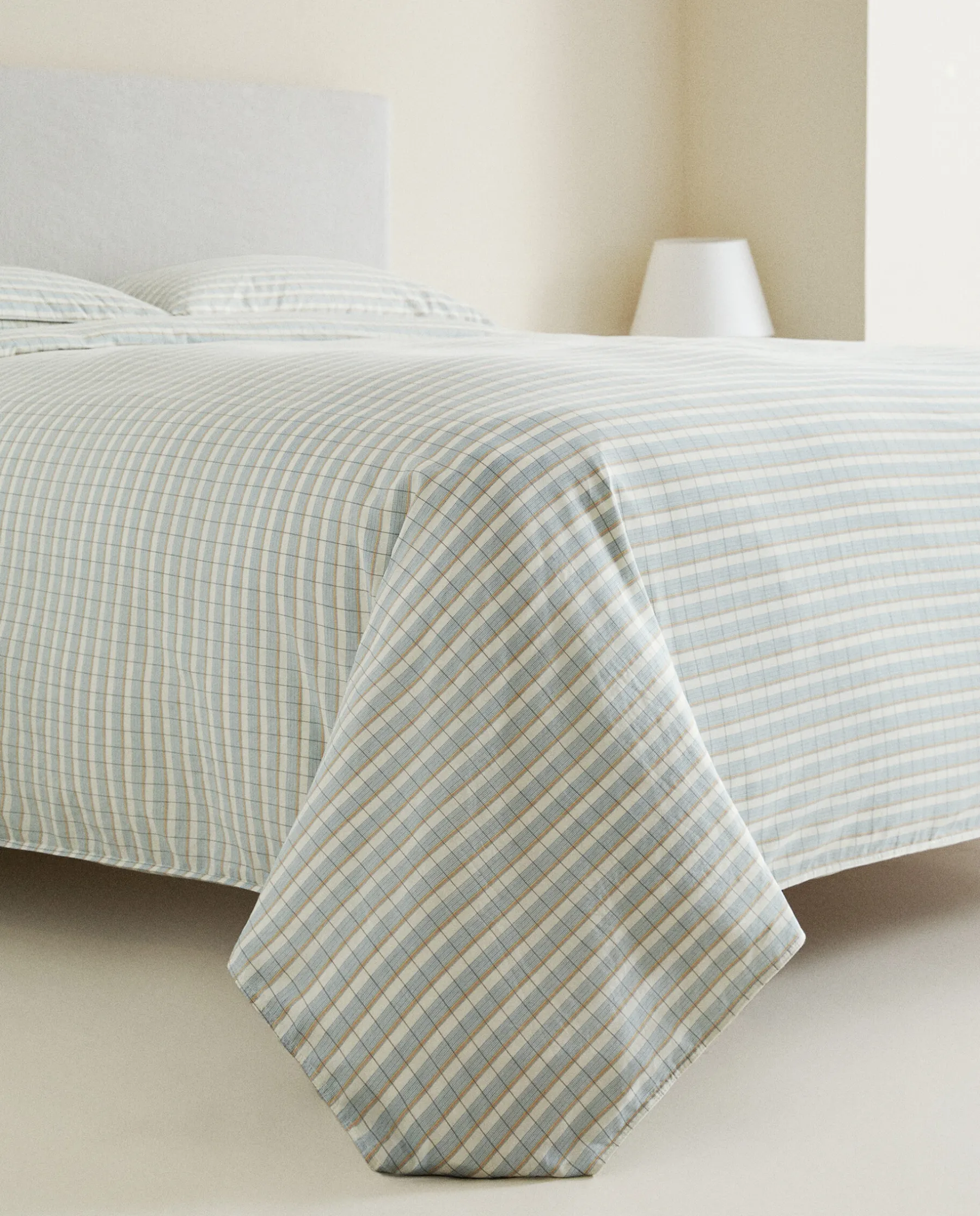 ZARA Home Striped Cotton Duvet Cover