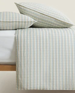 ZARA Home Striped Cotton Duvet Cover