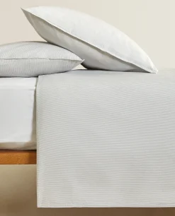 ZARA Home Striped Cotton Duvet Cover