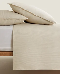 ZARA Home Striped Cotton Duvet Cover
