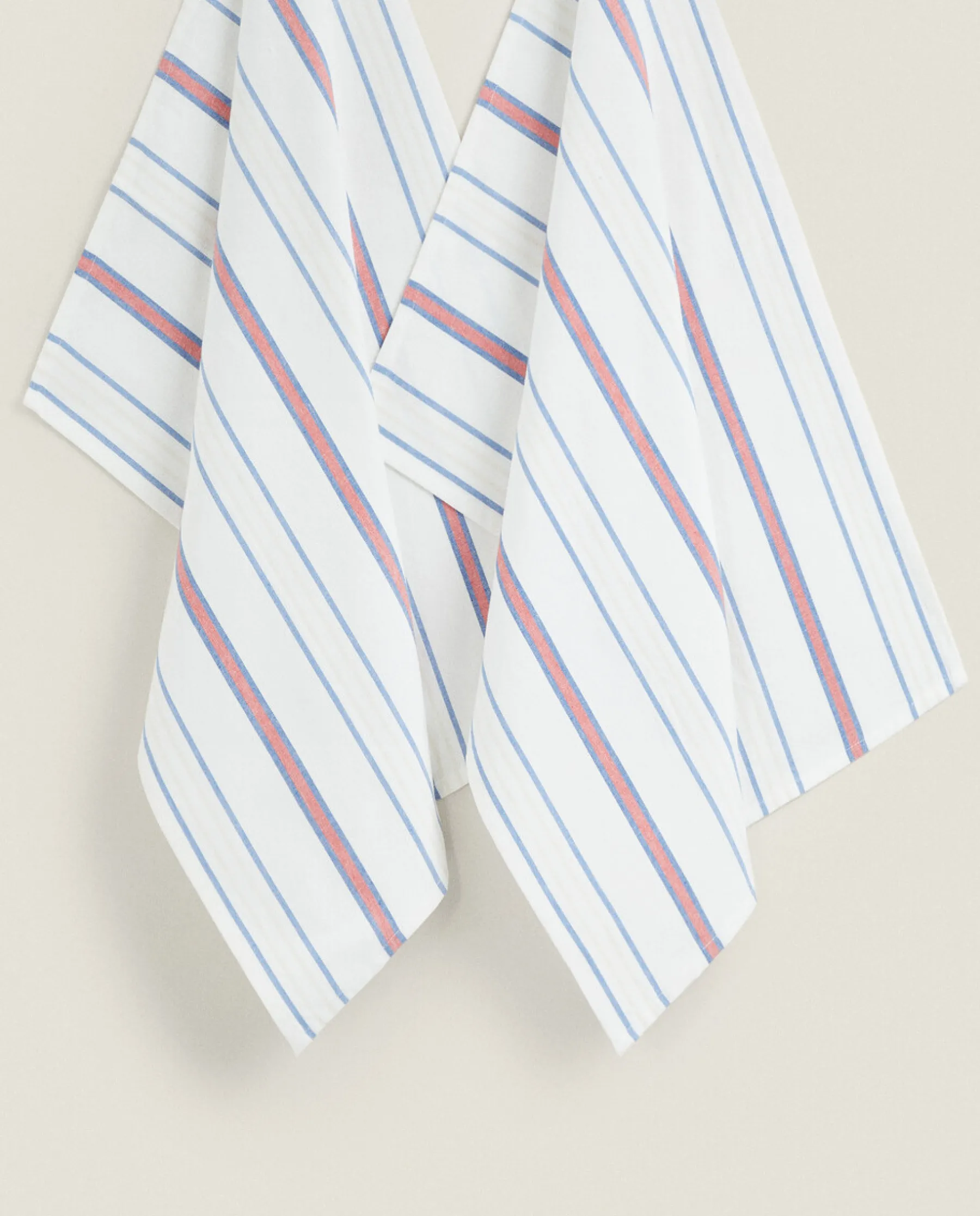 ZARA Home Striped Cotton Kitchen Towels (Pack Of 2)