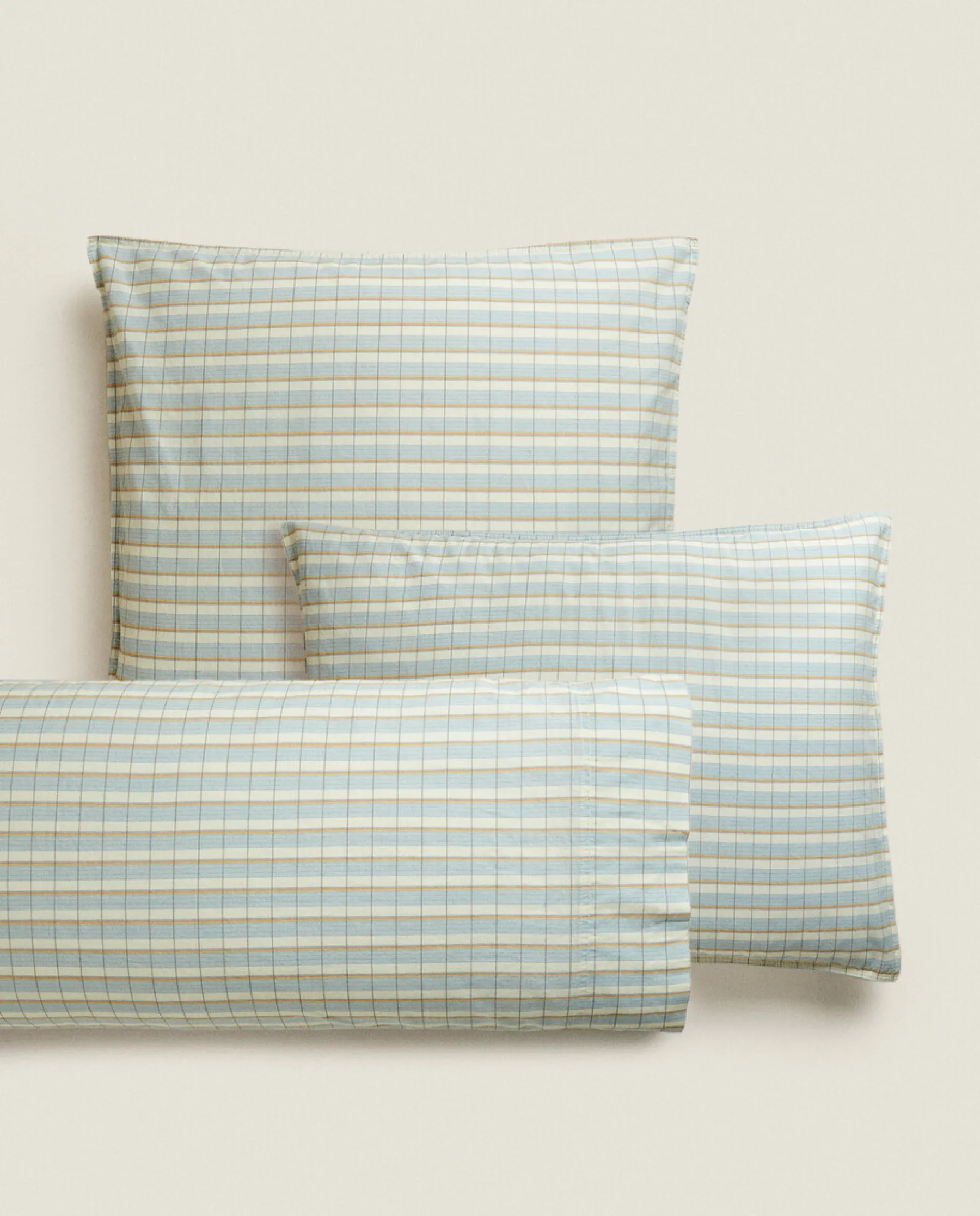 ZARA Home Striped Cotton Pillowcase
