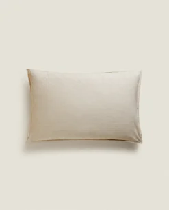 ZARA Home Striped Cotton Pillowcase