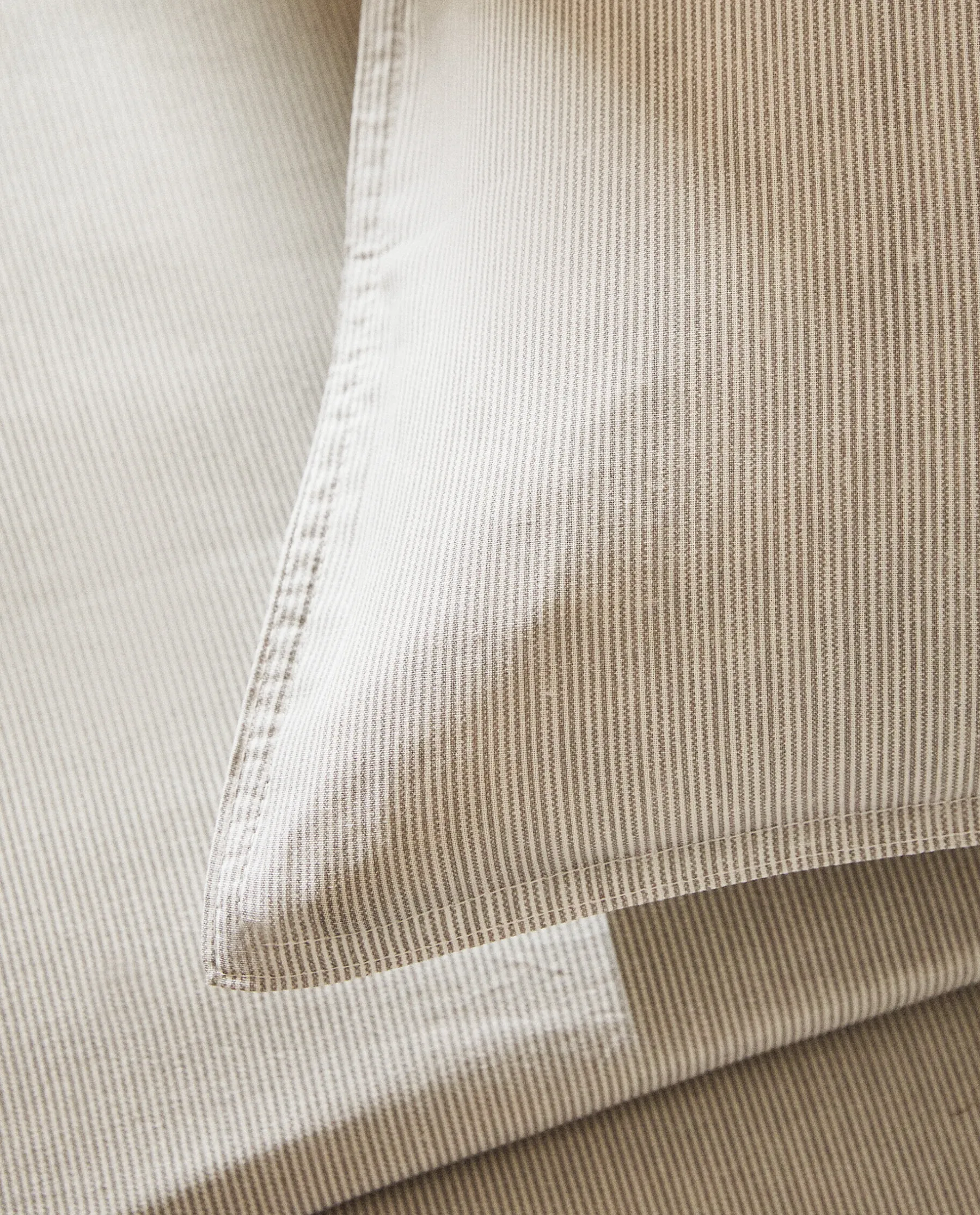 ZARA Home Striped Cotton Pillowcase