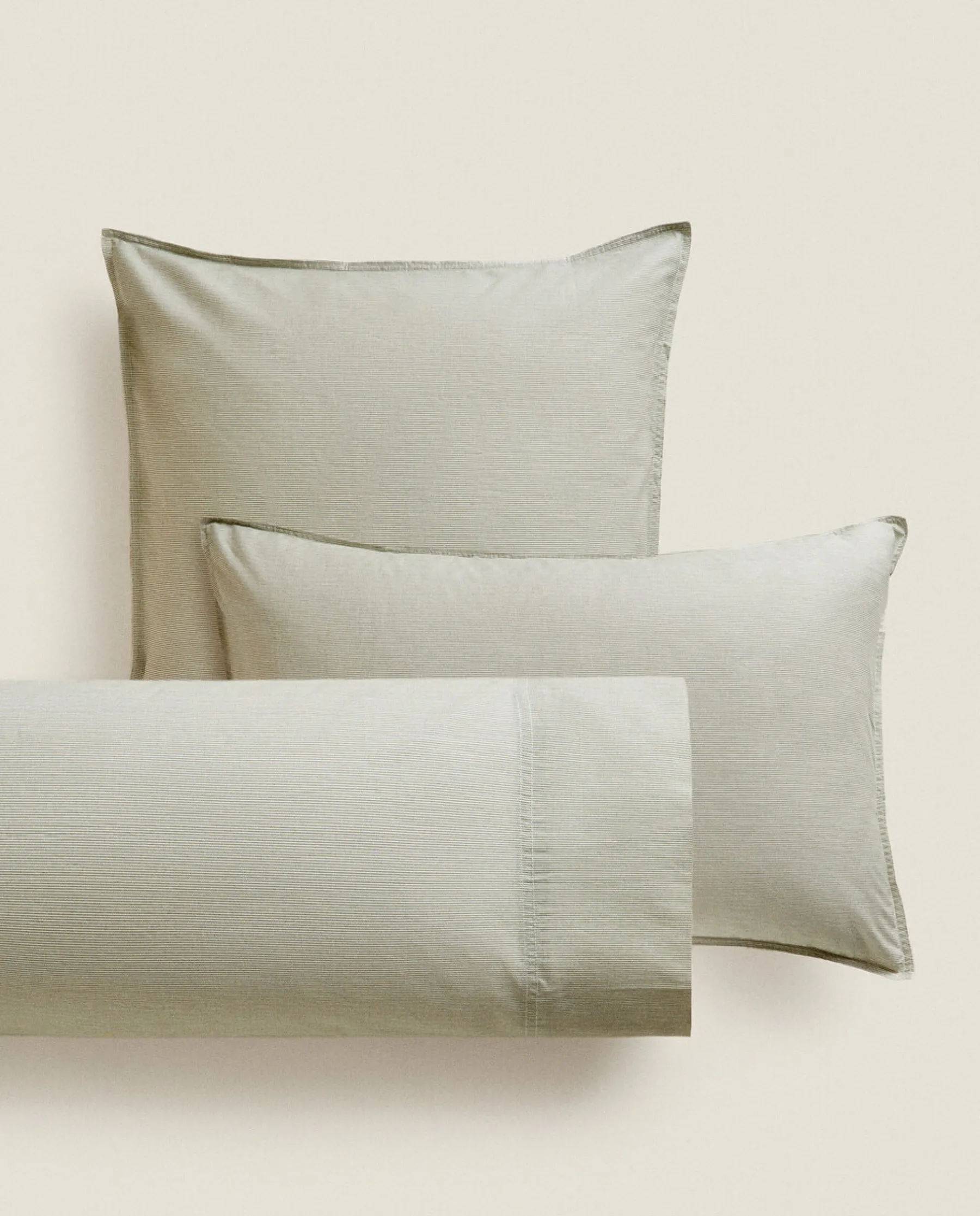 ZARA Home Striped Cotton Pillowcase