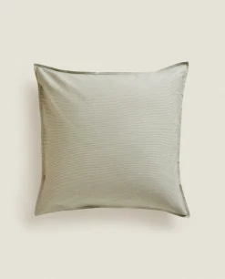 ZARA Home Striped Cotton Pillowcase
