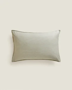 ZARA Home Striped Cotton Pillowcase