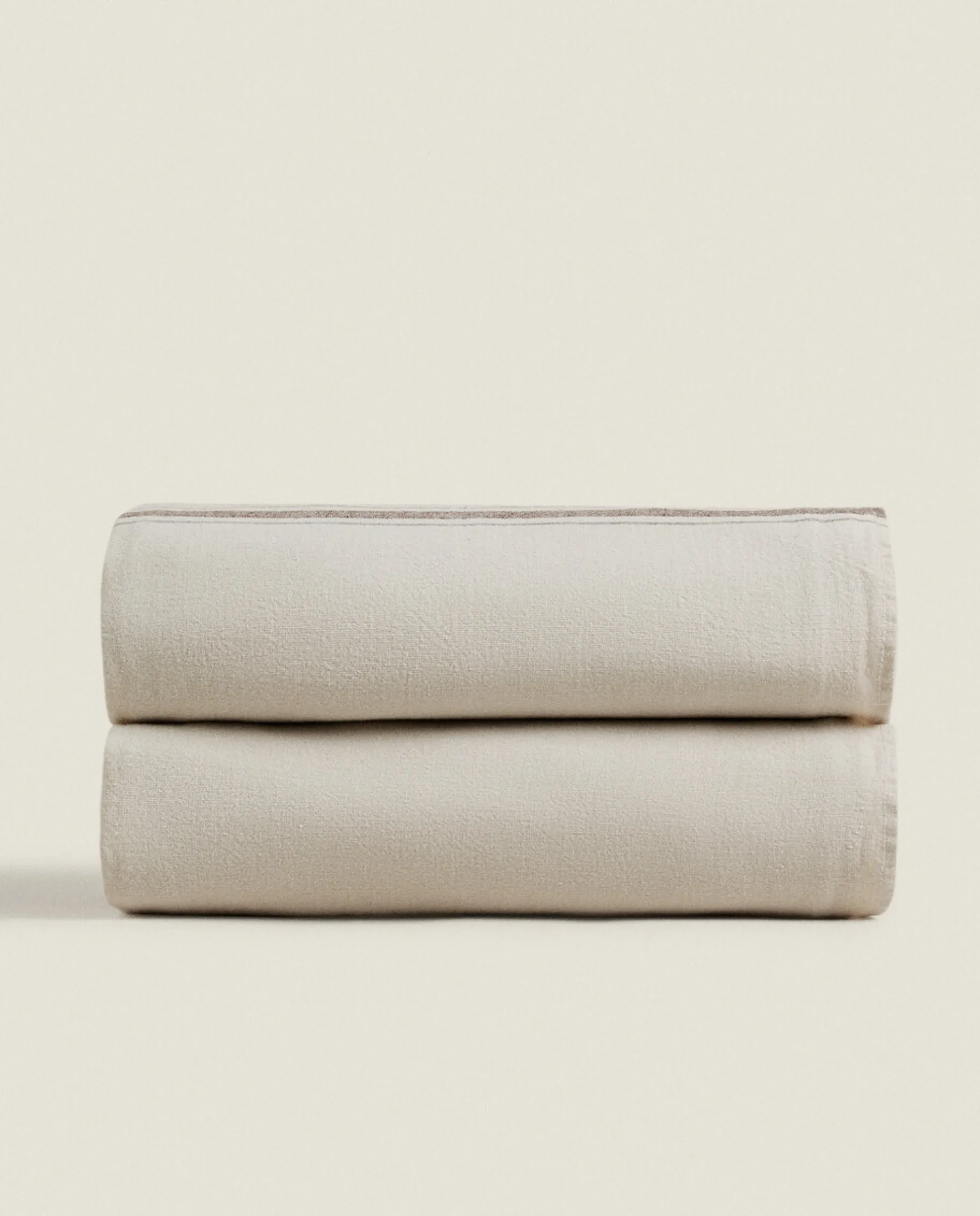 ZARA Home Striped Cotton-Linen Blanket
