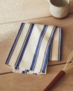 ZARA Home Striped Dyed Thread Kitchen Towel (Set Of 2)