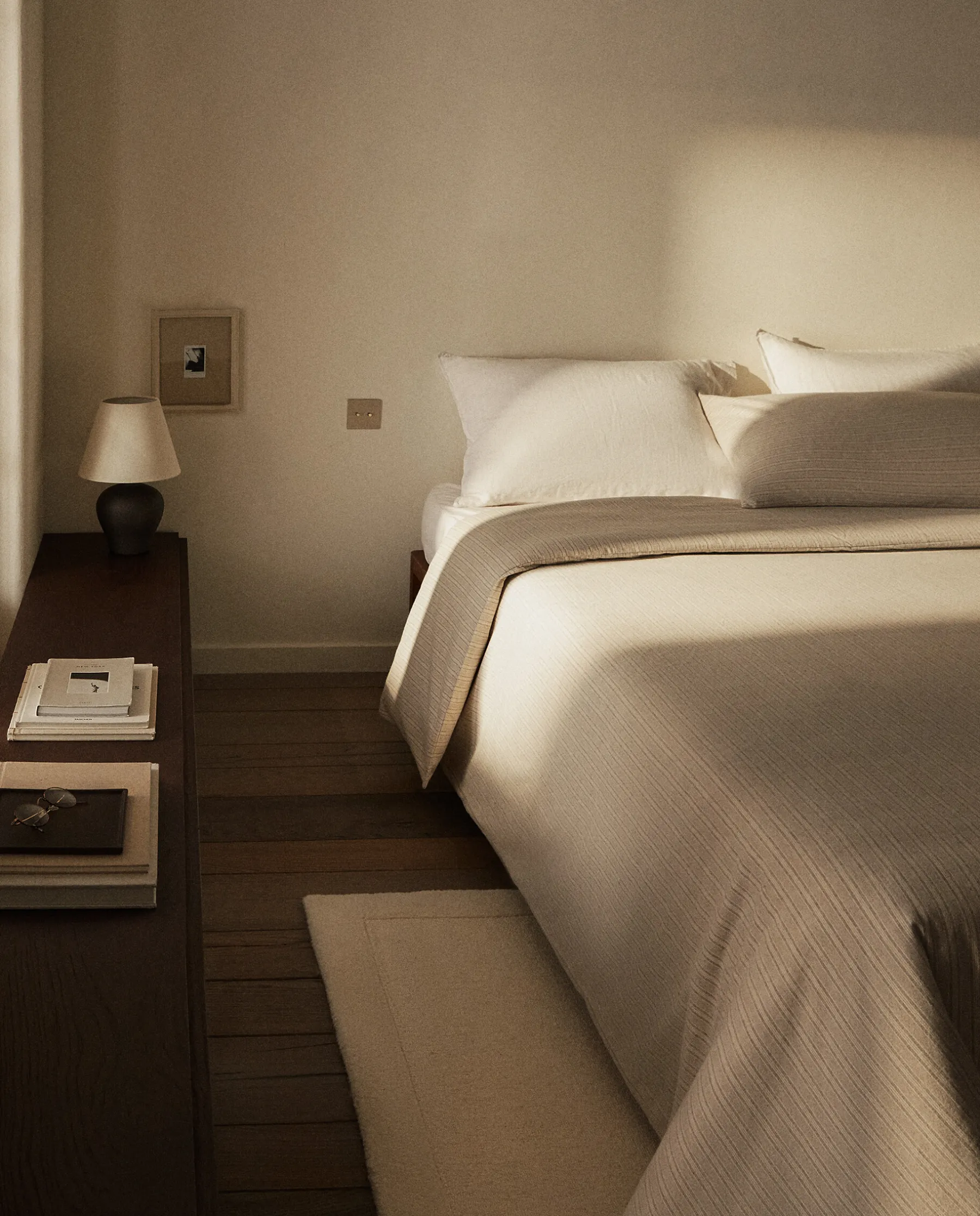 ZARA Home Striped Flannel Duvet Cover