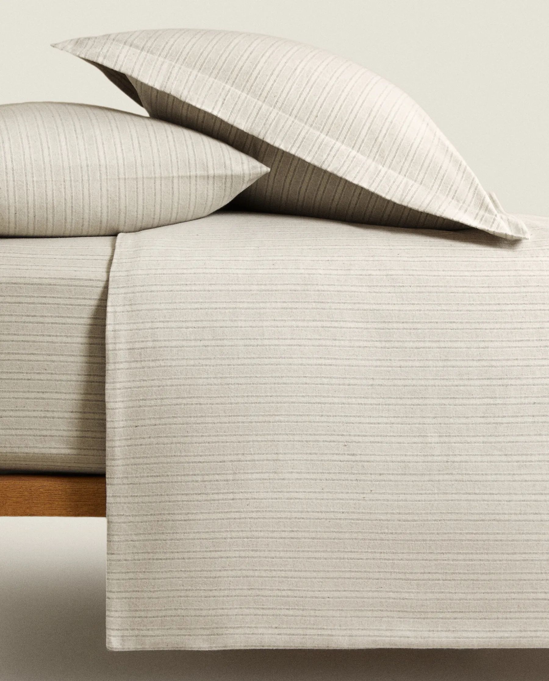 ZARA Home Striped Flannel Duvet Cover