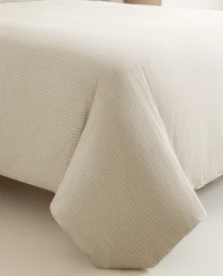 ZARA Home Striped Flannel Duvet Cover
