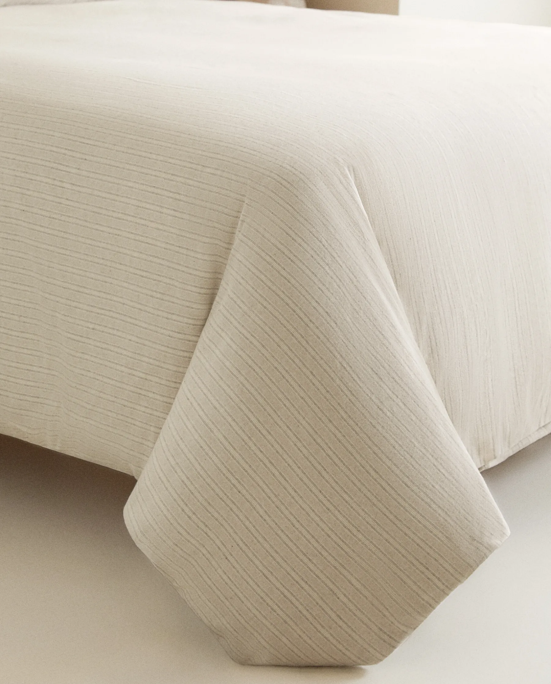 ZARA Home Striped Flannel Duvet Cover
