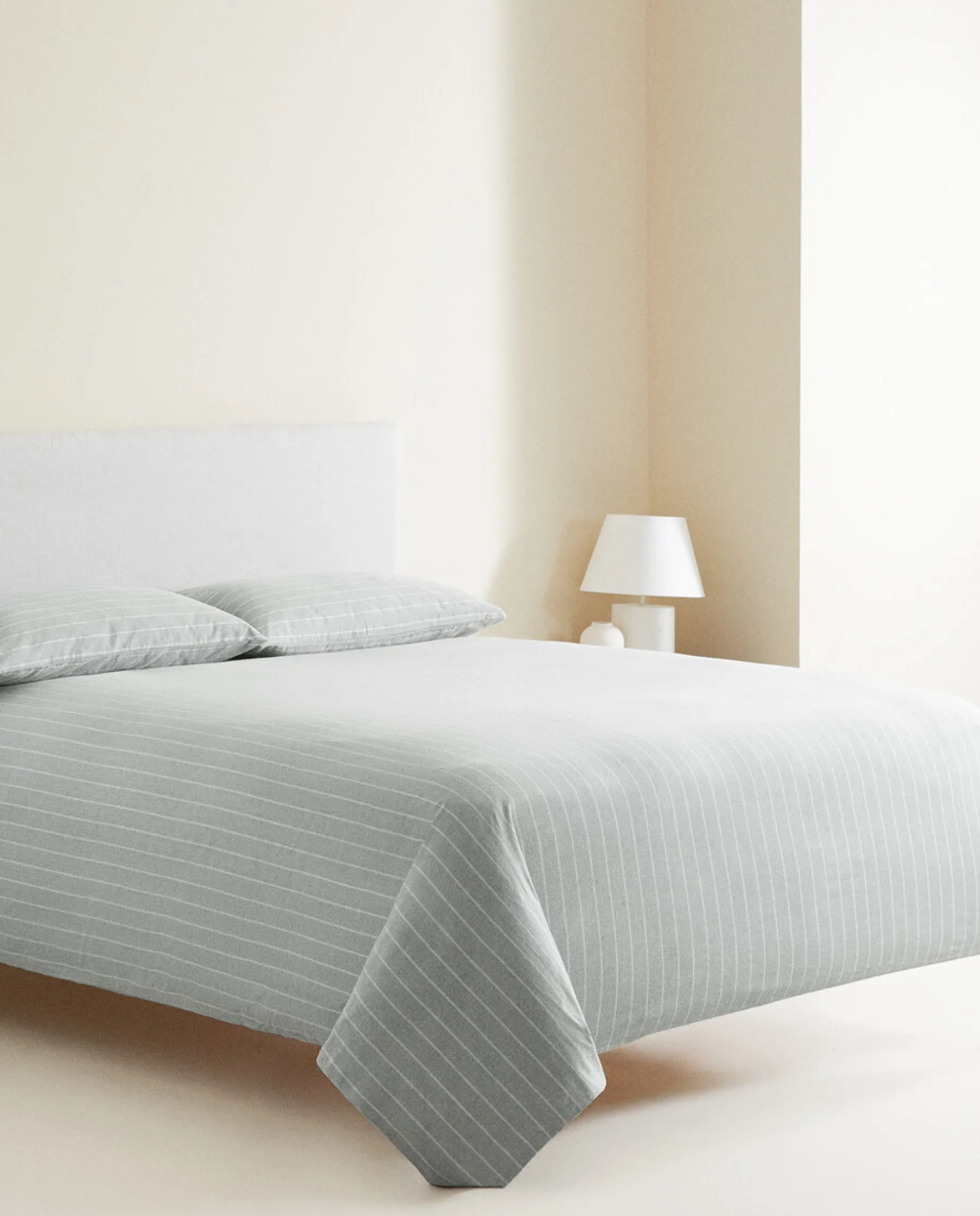 ZARA Home Striped Flannel Duvet Cover