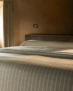 ZARA Home Striped Flannel Duvet Cover