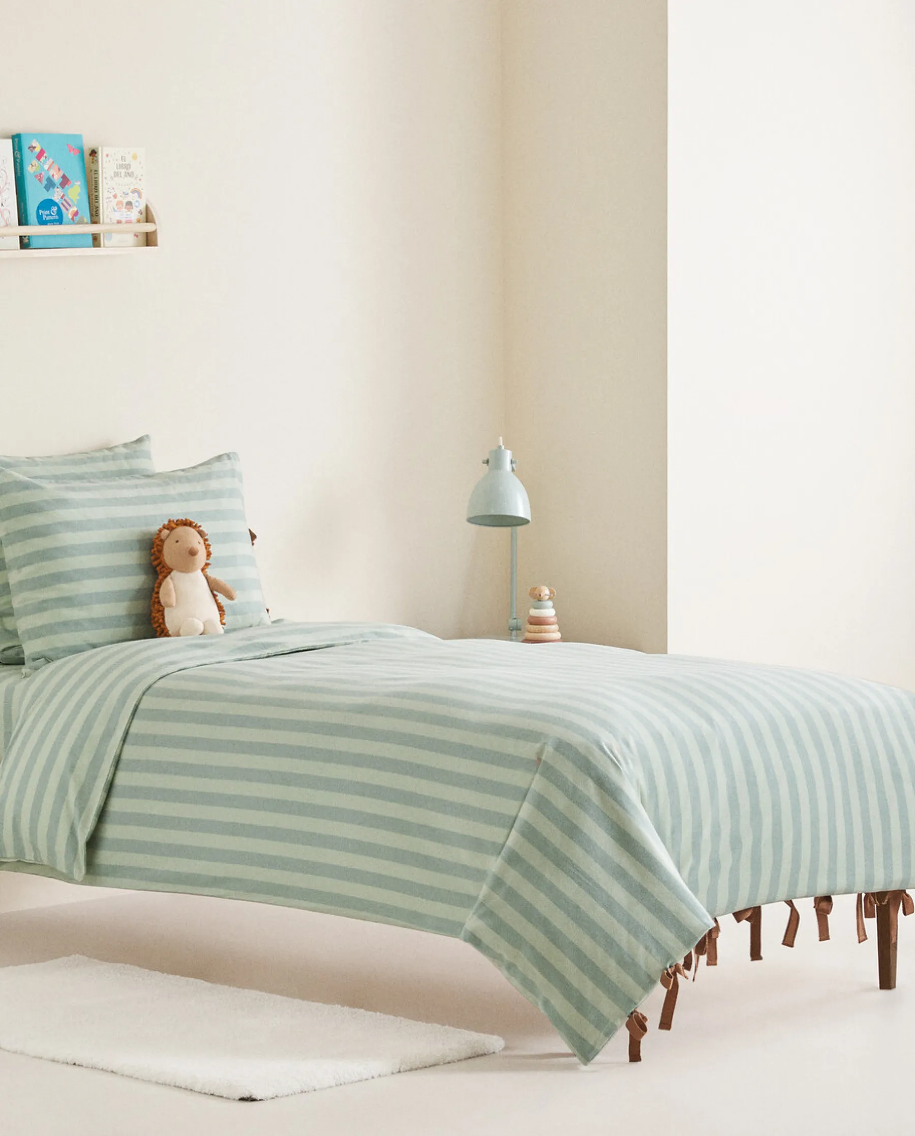 ZARA Home Striped Flannel Duvet Cover