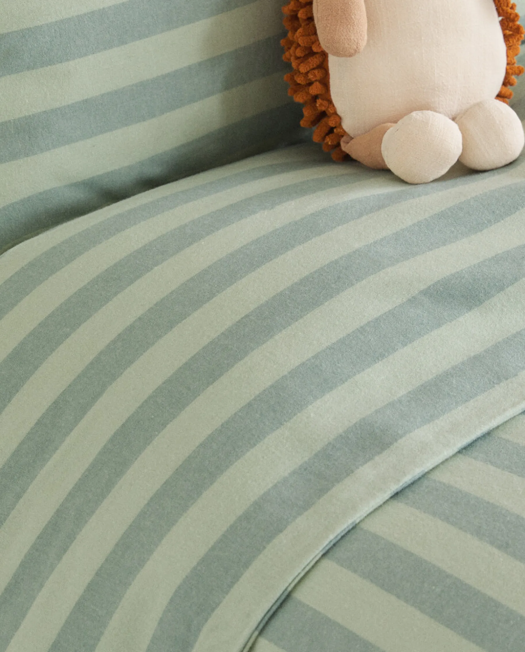 ZARA Home Striped Flannel Duvet Cover
