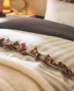 ZARA Home Striped Flannel Duvet Cover