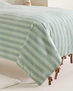 ZARA Home Striped Flannel Duvet Cover