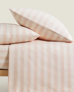 ZARA Home Striped Flannel Duvet Cover