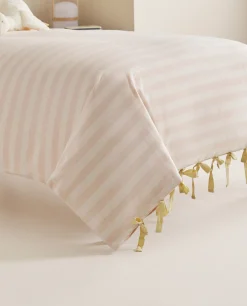 ZARA Home Striped Flannel Duvet Cover