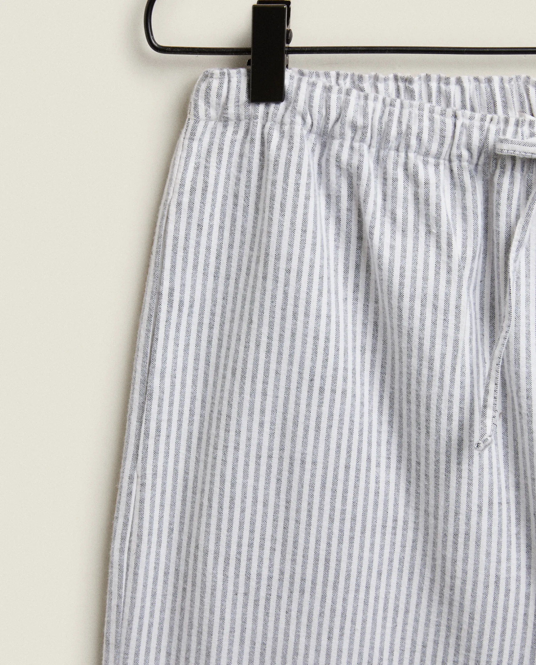 ZARA Home Striped Flannel Pajama Bottoms