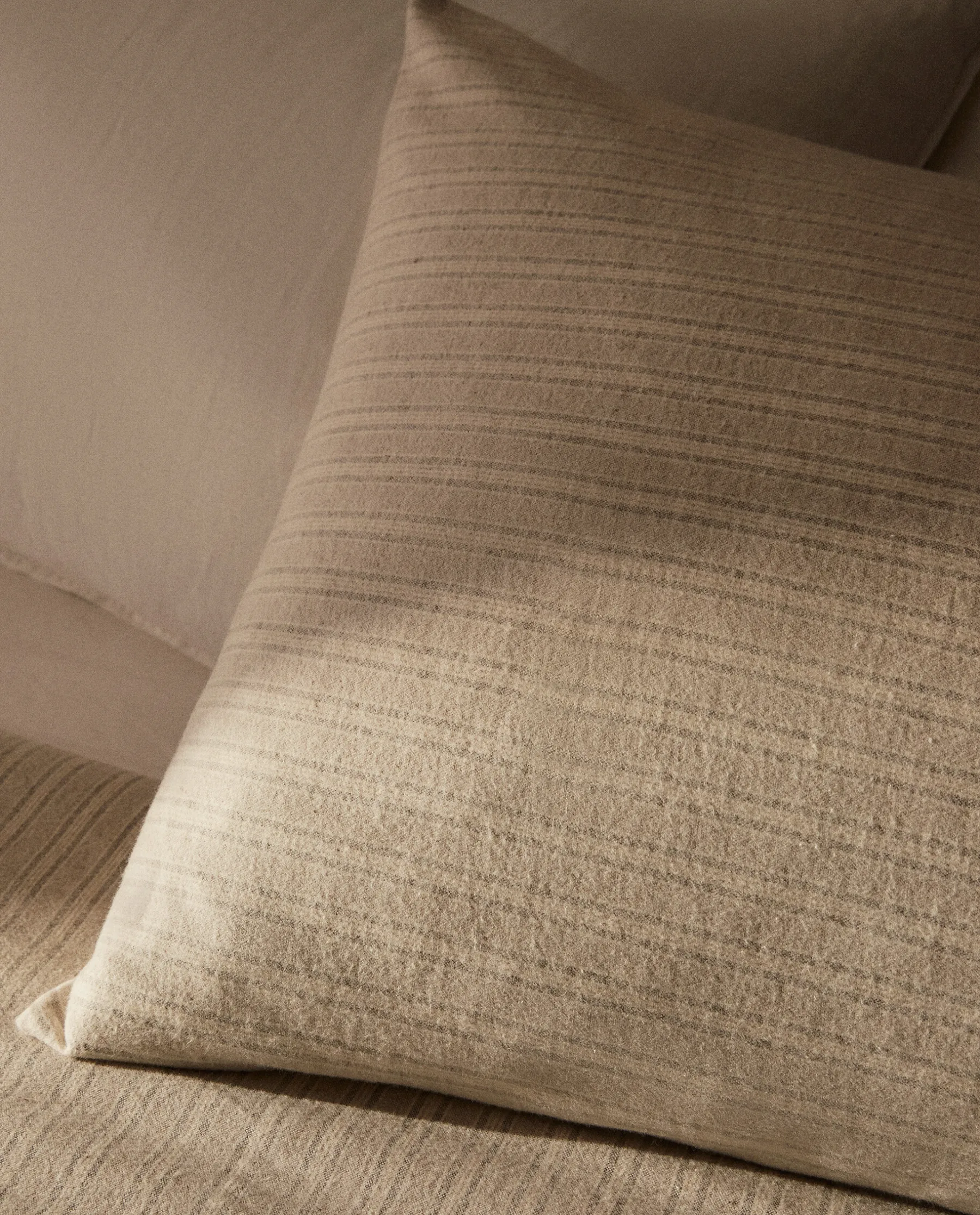 ZARA Home Striped Flannel Pillowcase