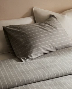 ZARA Home Striped Flannel Pillowcase
