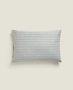 ZARA Home Striped Flannel Pillowcase