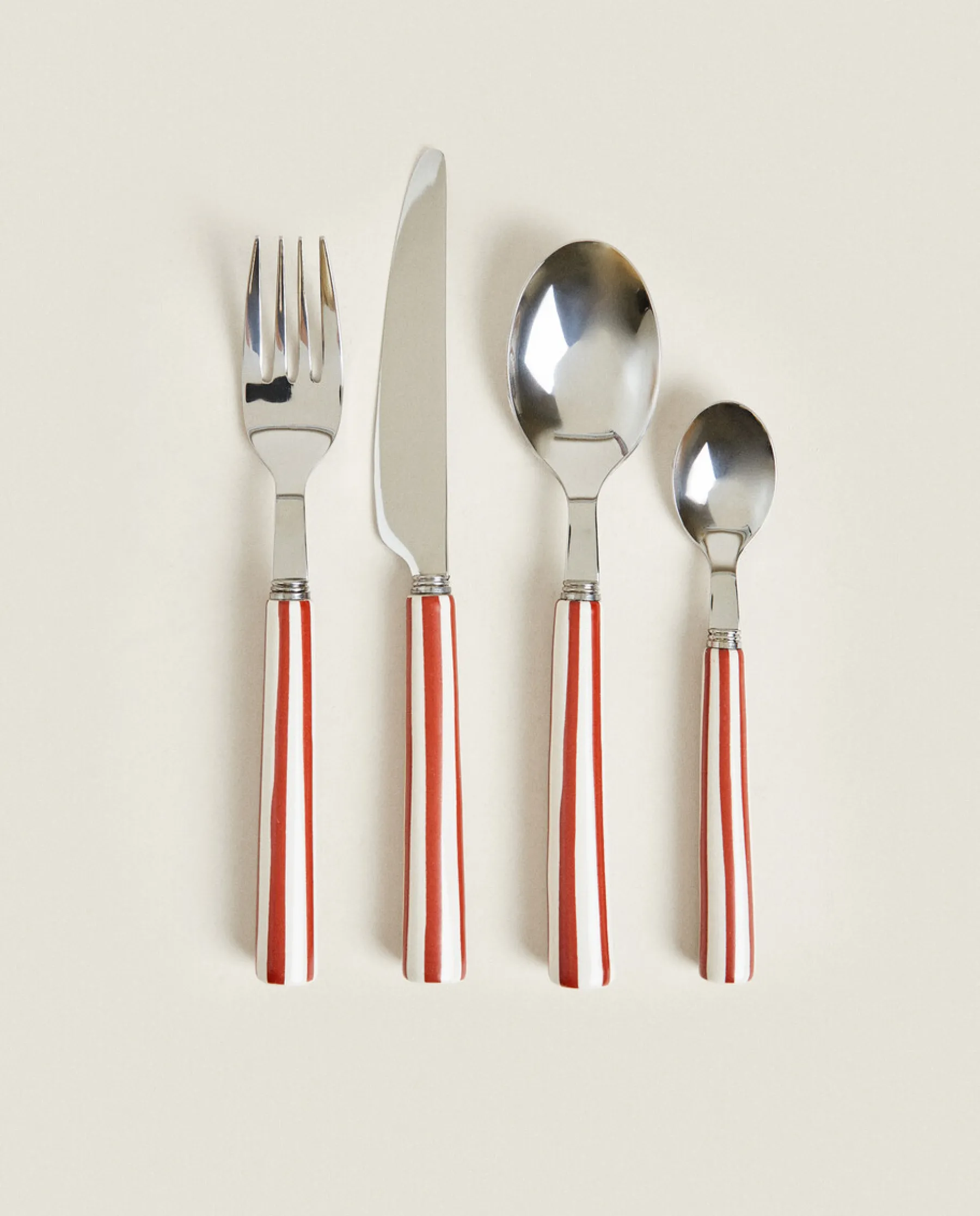 ZARA Home Striped Flatware Set (4 Pieces)