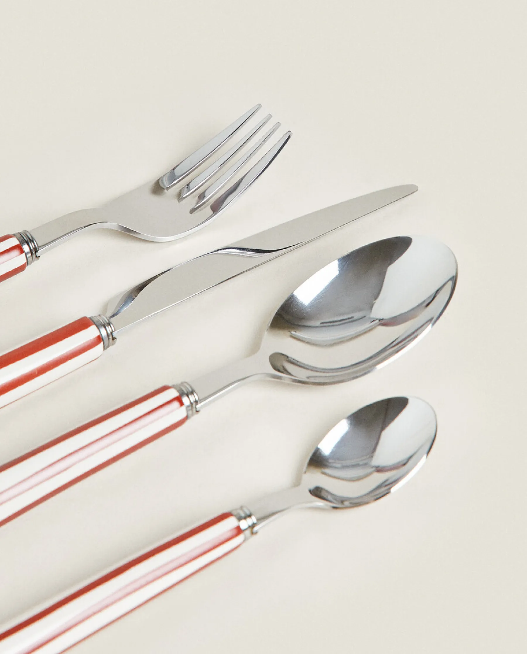 ZARA Home Striped Flatware Set (4 Pieces)