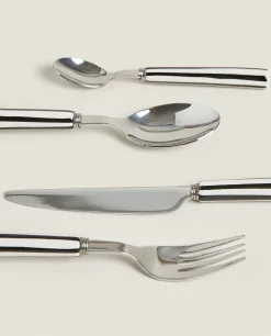ZARA Home Striped Flatware Set (4 Pieces)